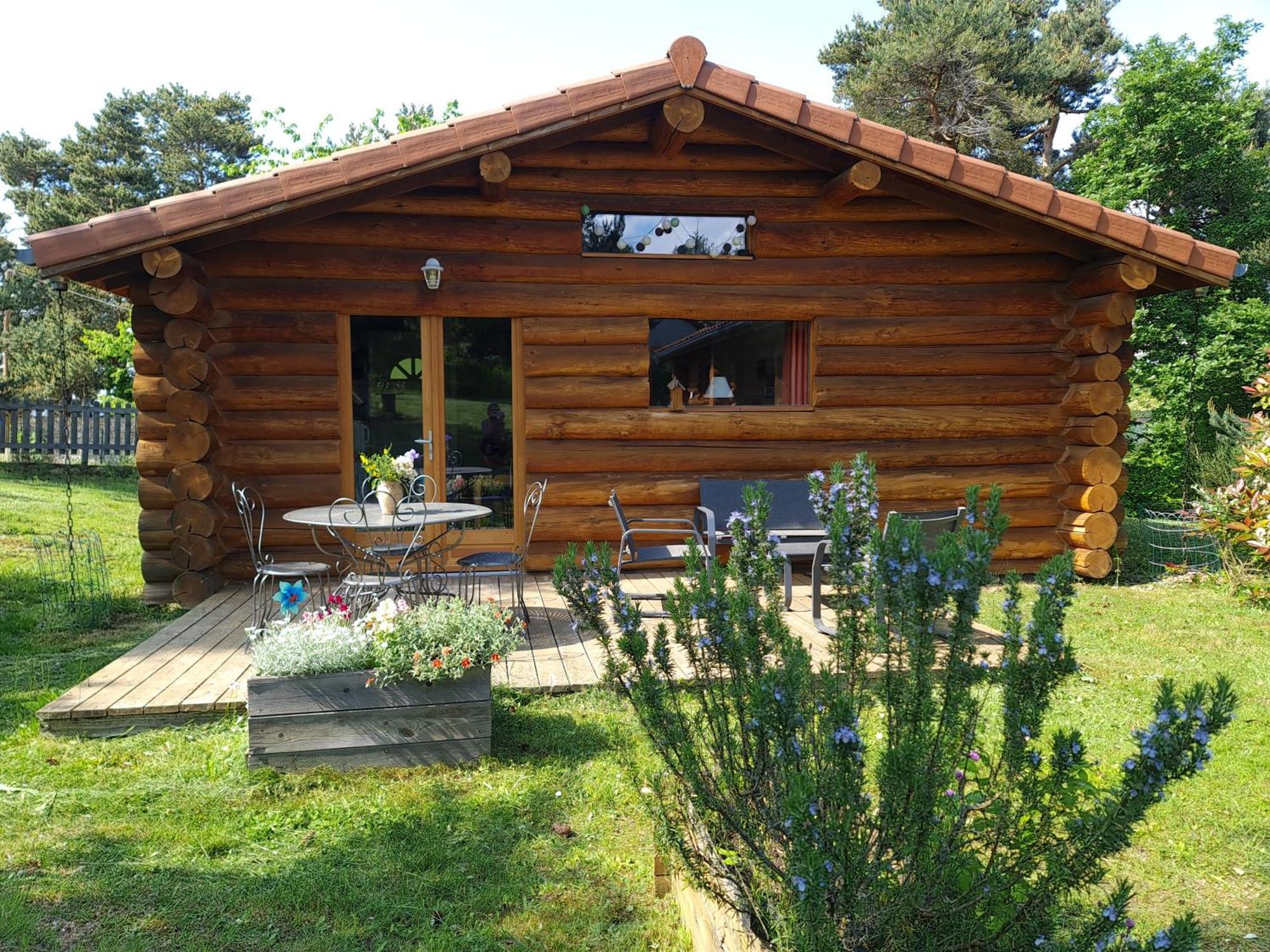 Pialous:Chalet En Rondins Avec Espace Detente La Chapelle-d'Aurec エクステリア 写真